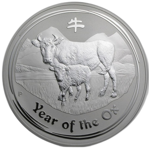1 kilo zilveren Lunar munt Year of the Ox 2009 voorkant