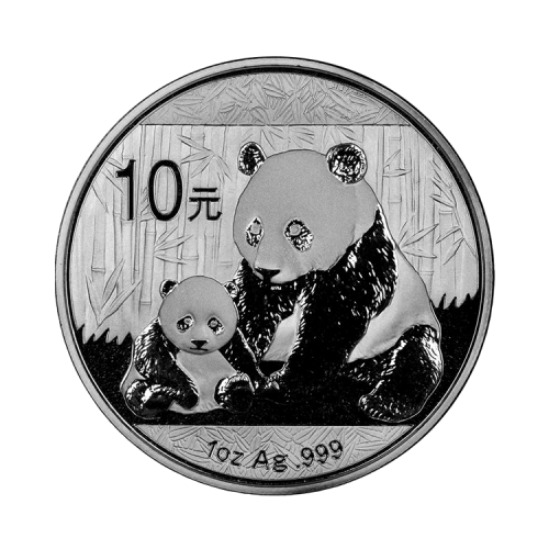 1 troy ounce zilveren munt Panda 2012 voorkant