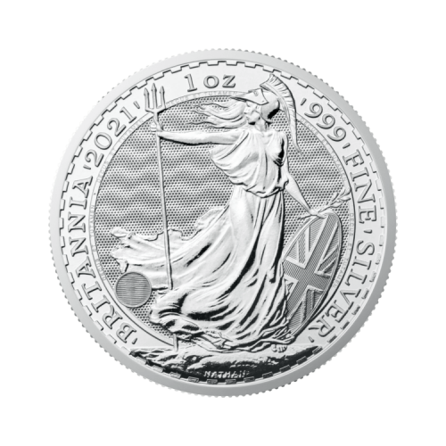 1 troy ounce zilveren Britannia munt voorkant