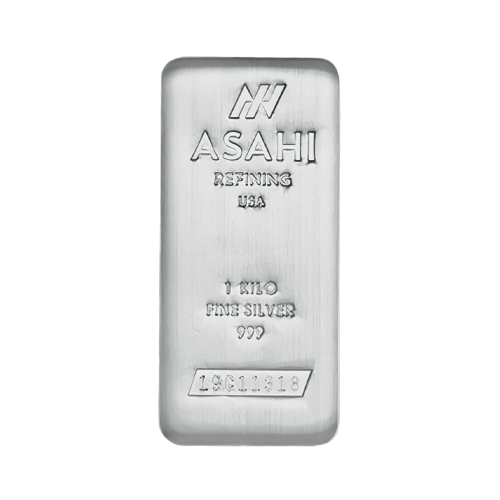 Asahi zilverbaar 1 kilogram BTW vrij