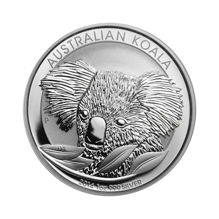 1 troy ounce zilveren Koala munt 2014 voorkant