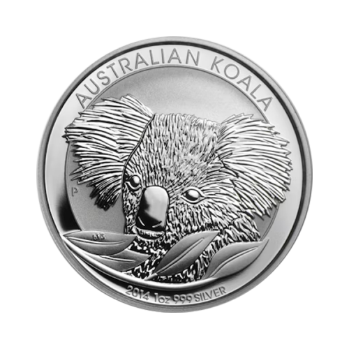 1 troy ounce zilveren Koala munt 2014 voorkant