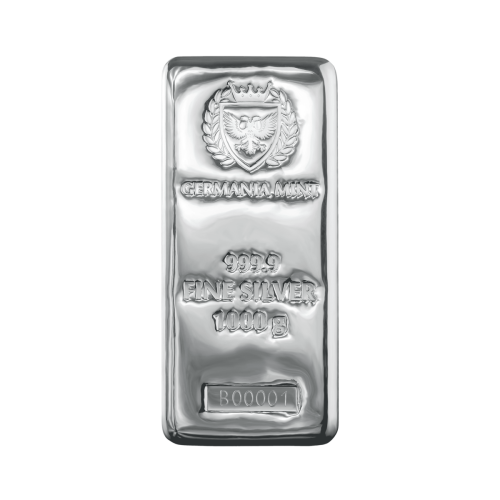 1 kilogram zilverbaar Germania Mint voorkant