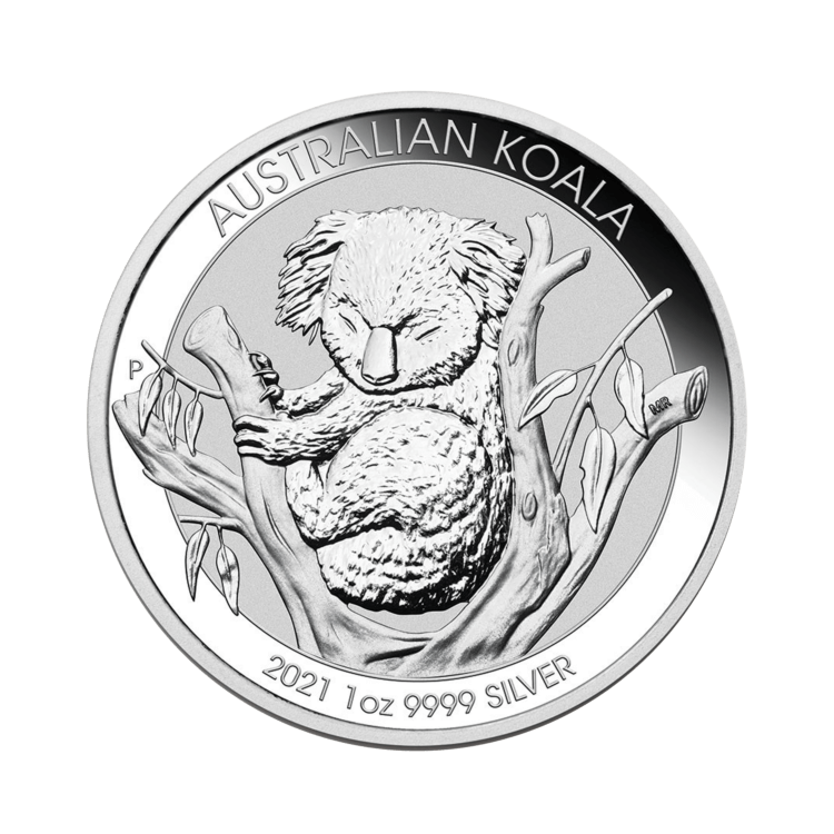 1 troy ounce zilveren Koala munt 2021 voorkant