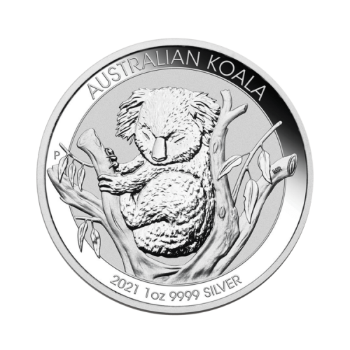 1 troy ounce zilveren Koala munt 2021 voorkant