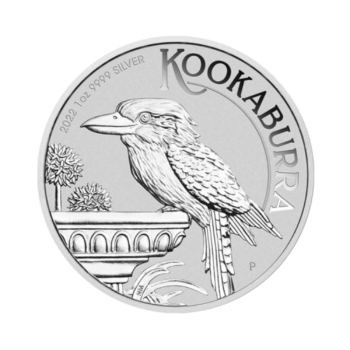 1 troy ounce zilveren Kookaburra munt 2022 voorkant