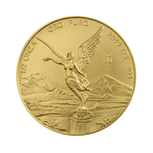 1/2 troy ounce gouden munt Mexican Libertad voorkant