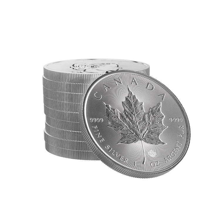 1 troy ounce zilveren Maple Leaf munt