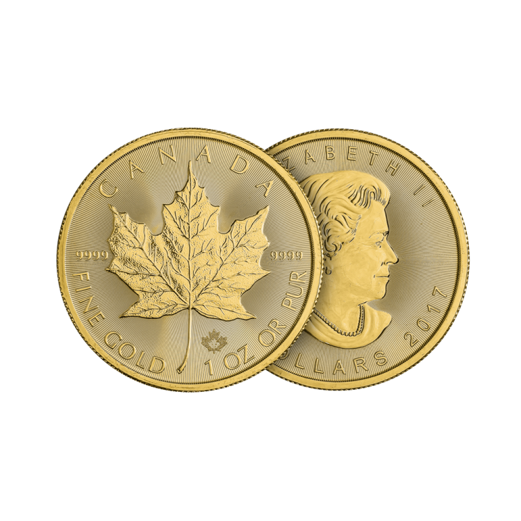 Design 1 troy ounce gouden Maple Leaf munt