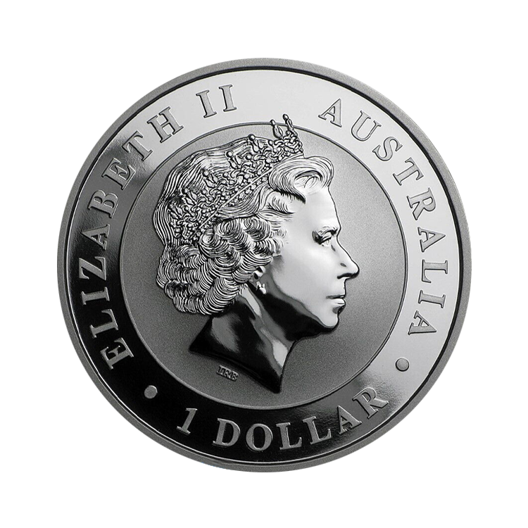 1 troy ounce zilveren Kookaburra munt 2016 achterkant