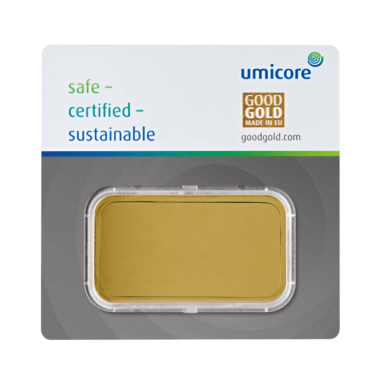 100 gram Umicore goudbaar