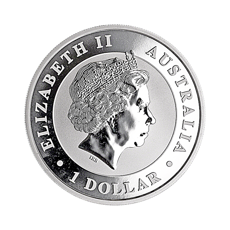 1 troy ounce zilveren Kookaburra munt 2018 achterkant