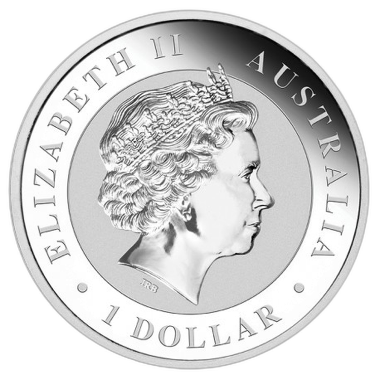 1 troy ounce zilveren Koala munt 2018 achterkant