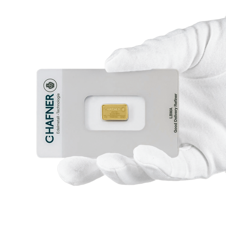 Goudbaar 2 gram C. Hafner perspectief 2