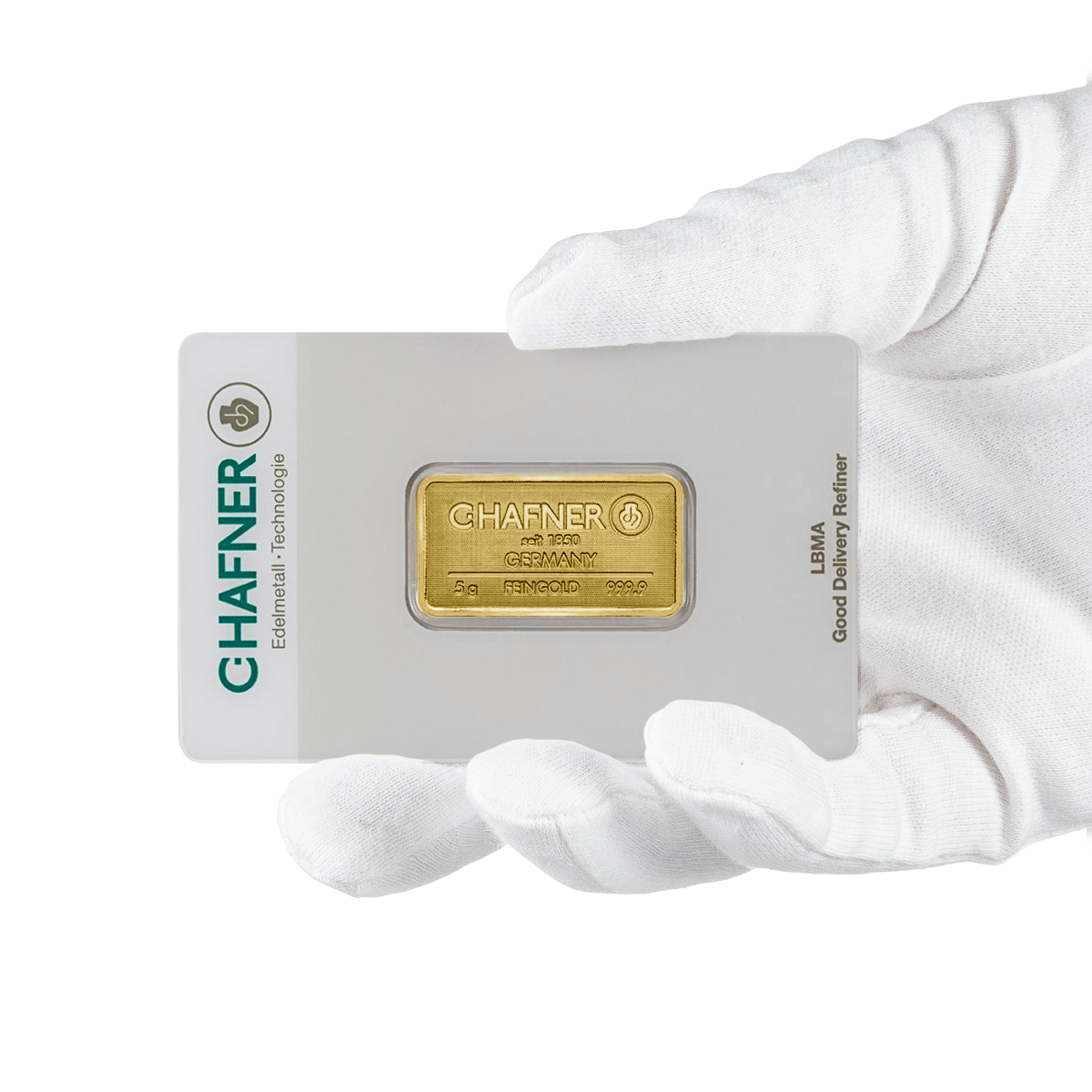 Goudbaar 5 gram C. Hafner