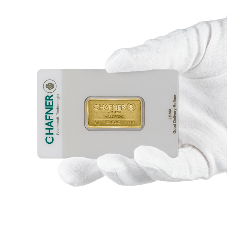Goudbaar 5 gram C. Hafner