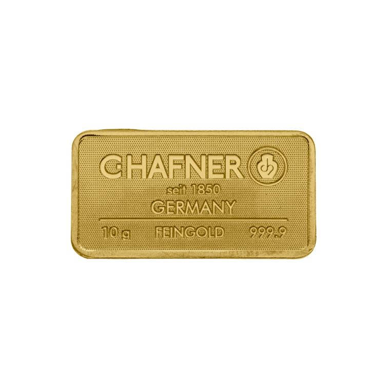 10 gram C. Hafner goudbaar