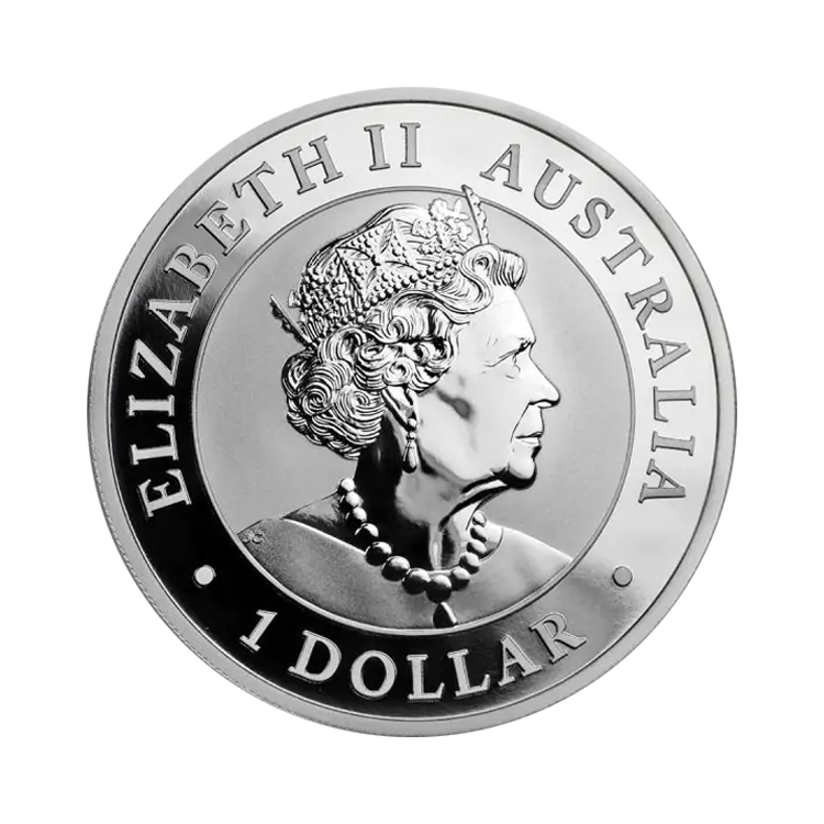 1 troy ounce zilveren Kookaburra munt 2019 achterkant