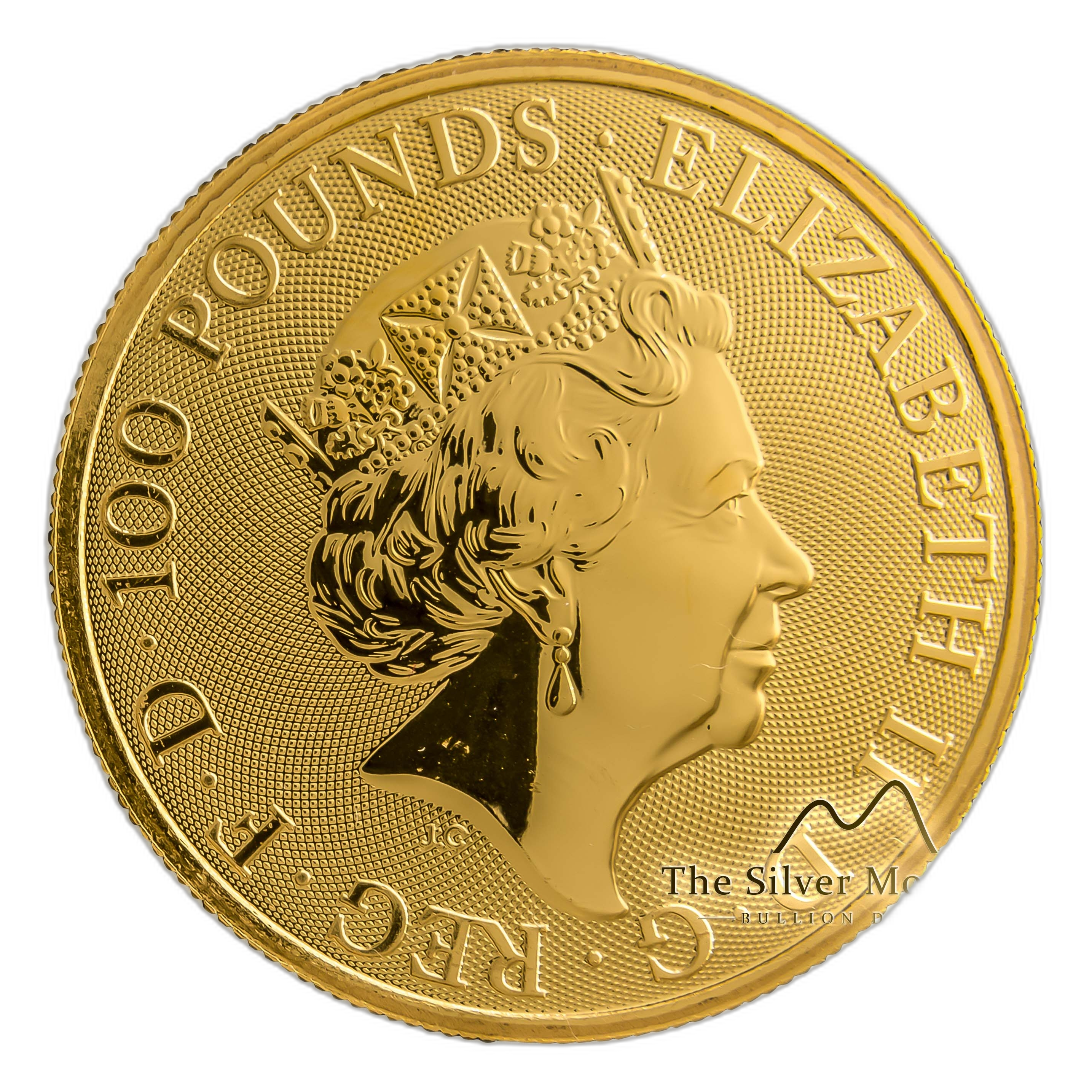 1 Troy ounce gold coin Queens Beasts Falcon of the Plantagenets 2019 back