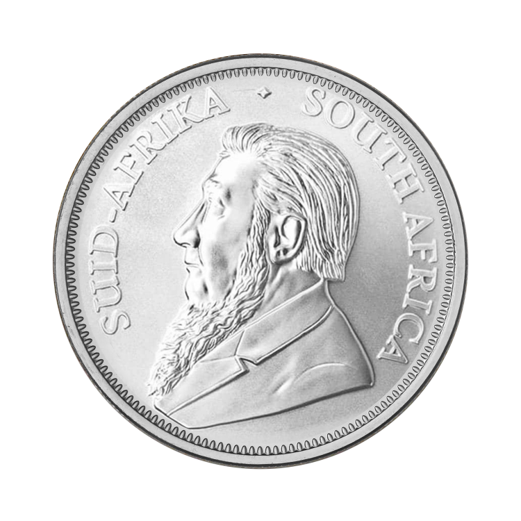 Achterkant 1 troy ounce zilveren Krugerrand munt