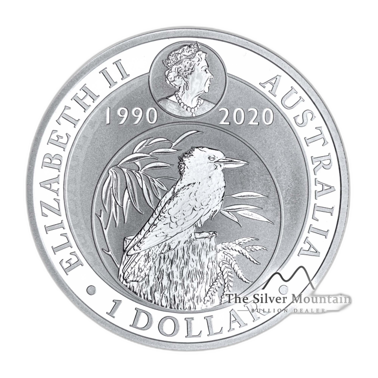 1 troy ounce zilveren Kookaburra munt 2020 perspectief 1