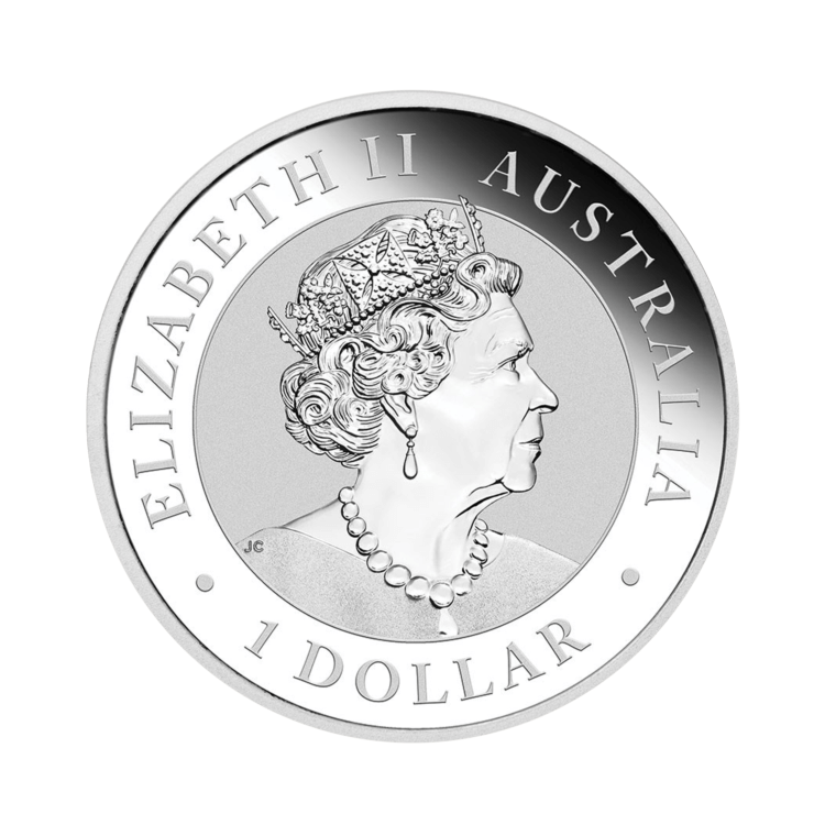 1 troy ounce zilveren Koala munt 2021 achterkant