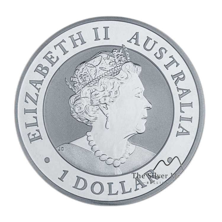1 troy ounce zilveren Australian Emoe munt 2021 perspectief 1