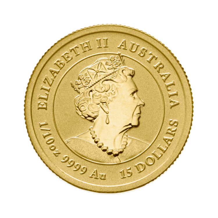 1/10 troy ounce gouden munt Lunar Year of the Tiger 2022 achterkant