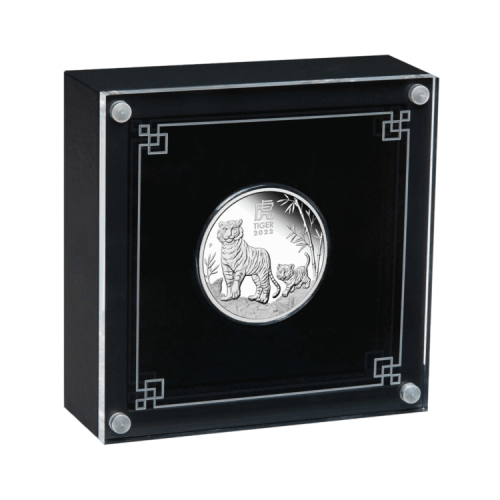 1 troy ounce zilveren Lunar munt 2022 Year of the Tiger Proof voorkant