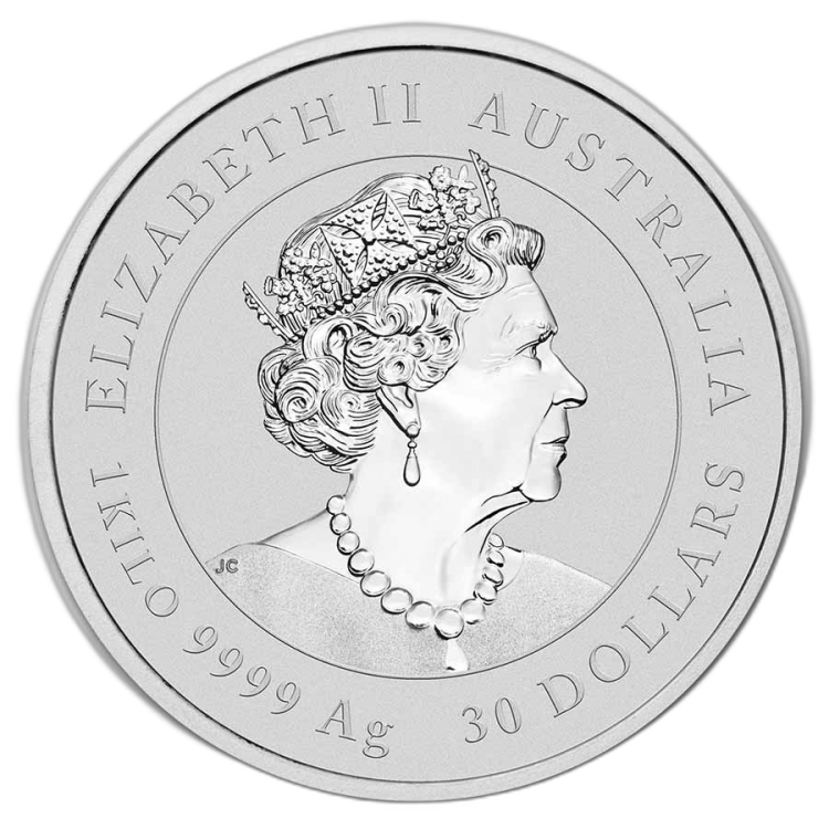 1 kilo zilveren Lunar munt Year of the Tiger 2022 perspectief 2