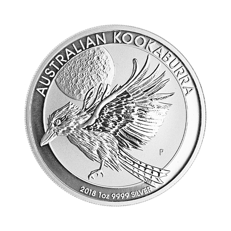 1 troy ounce zilveren Kookaburra munt 2018 voorkant