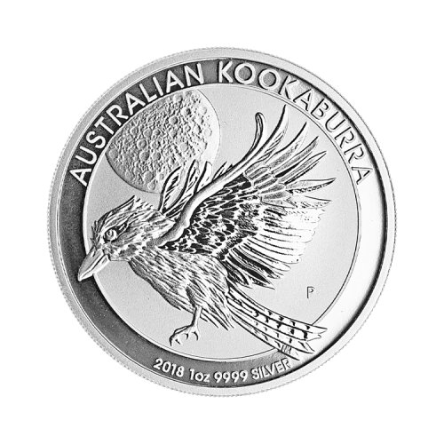 1 troy ounce zilveren Kookaburra munt 2018 voorkant