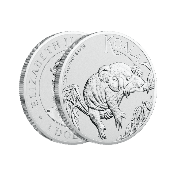 1 troy ounce zilveren Koala munt 2022 perspectief 2
