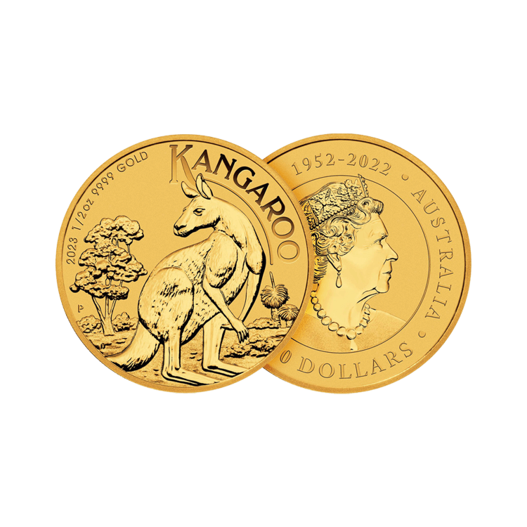 Design 1/2 troy ounce gouden Kangaroo munt 2023