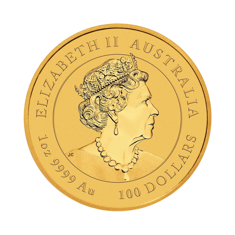 1 troy ounce gouden munt Lunar Year of the Rabbit 2023 achterkant