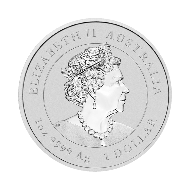 1 troy ounce zilveren Lunar munt Year of the Rabbit 2023 achterkant