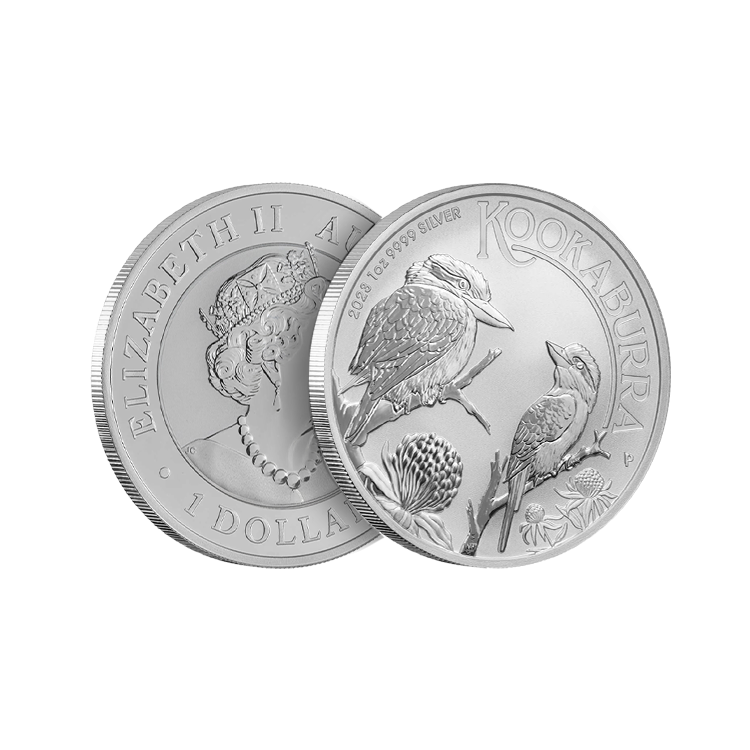1 troy ounce zilveren Kookaburra munt 2023 perspectief 2