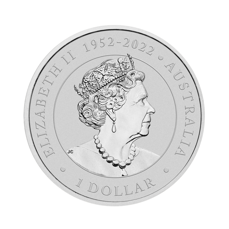 1 troy ounce zilveren Koala munt 2023 achterkant