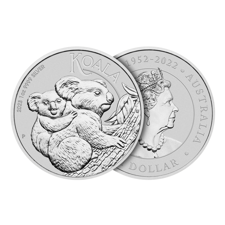 1 troy ounce zilveren Koala munt 2023 perspectief 1