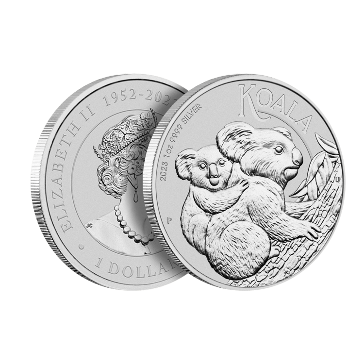 1 troy ounce zilveren Koala munt 2023 perspectief 2