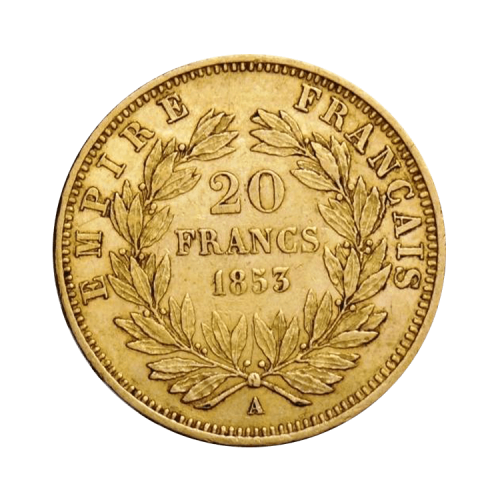 Gouden 20 Franc Napoleon III zonder krans - diverse jaargangen voorkant