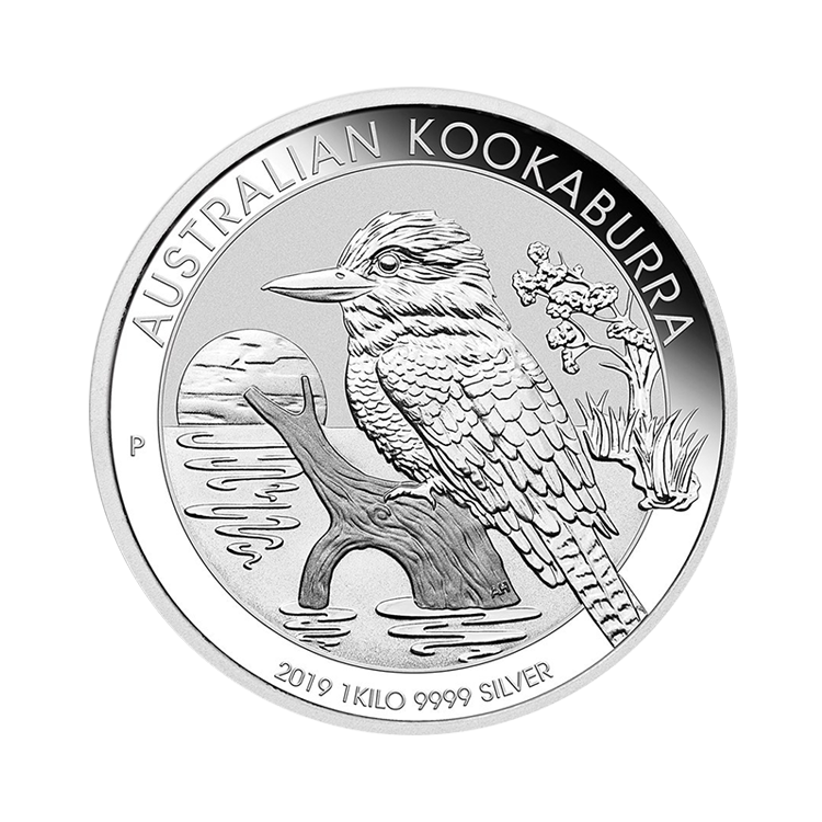 1 kilo zilveren Kookaburra munt 2019 voorkant