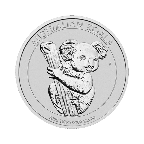 1 kilo zilveren Koala munt 2020 voorkant