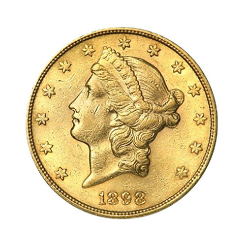 Gouden 5 dollar half American Eagle Liberty Head voorkant