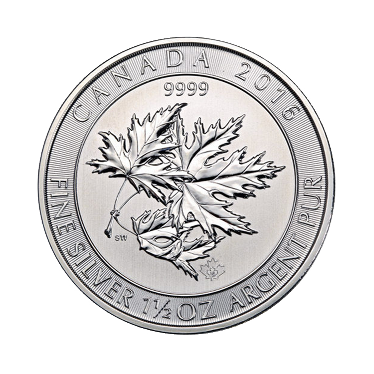 1.5 troy ounce zilveren munt divers voorkant