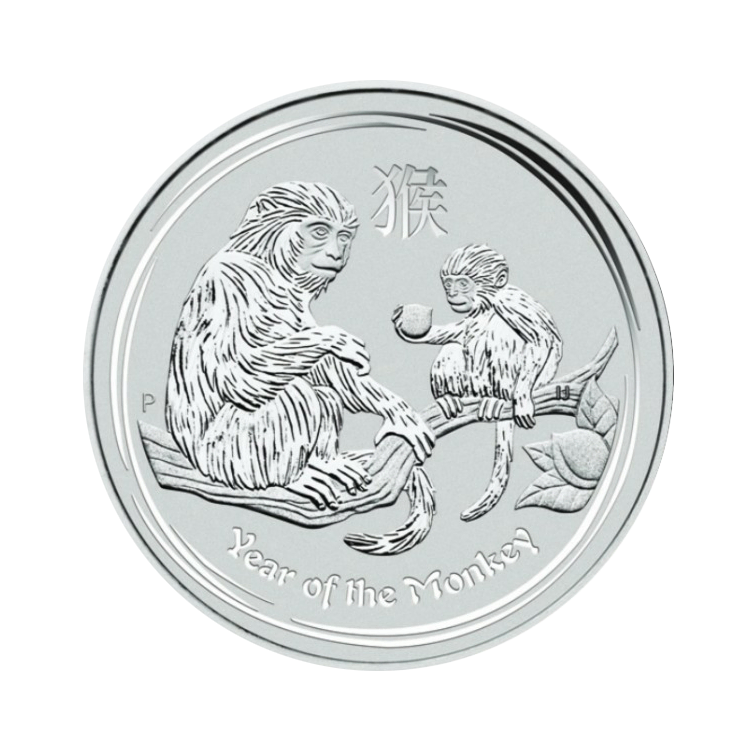 1 troy ounce zilveren Lunar Year of the Monkey 2016 achterkant