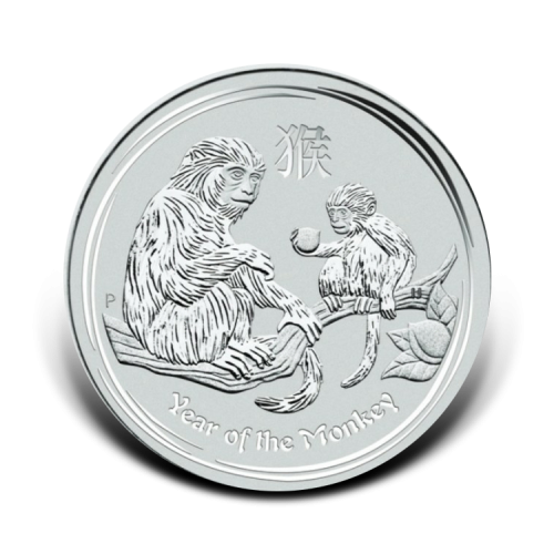 1 troy ounce zilveren Lunar Year of the Monkey 2016 voorkant