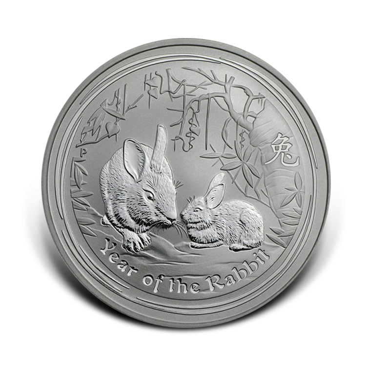 1 kilo zilveren Lunar munt Year of the Rabbit 2011 voorkant