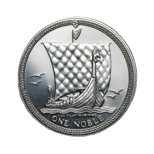 1 troy ounce platina Noble munt voorkant