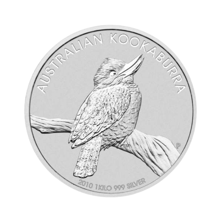1 kilo zilveren Kookaburra munt 2010 voorkant